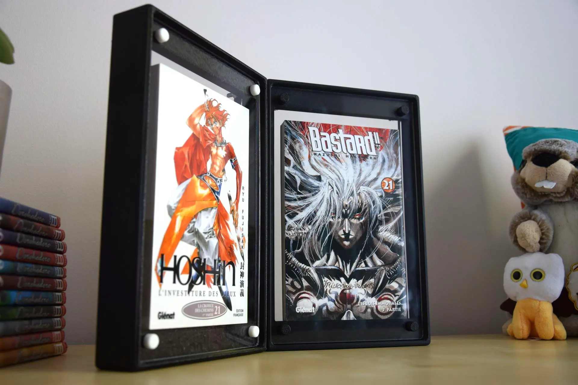 Boîtier / Boîte / Présentoir  avec plaques acrylique pour la protection / conservation / exposition / décoration de manga / livre / DVD / Bluray / Blu-ray / Jeux-vidéo / Jeu-vidéo