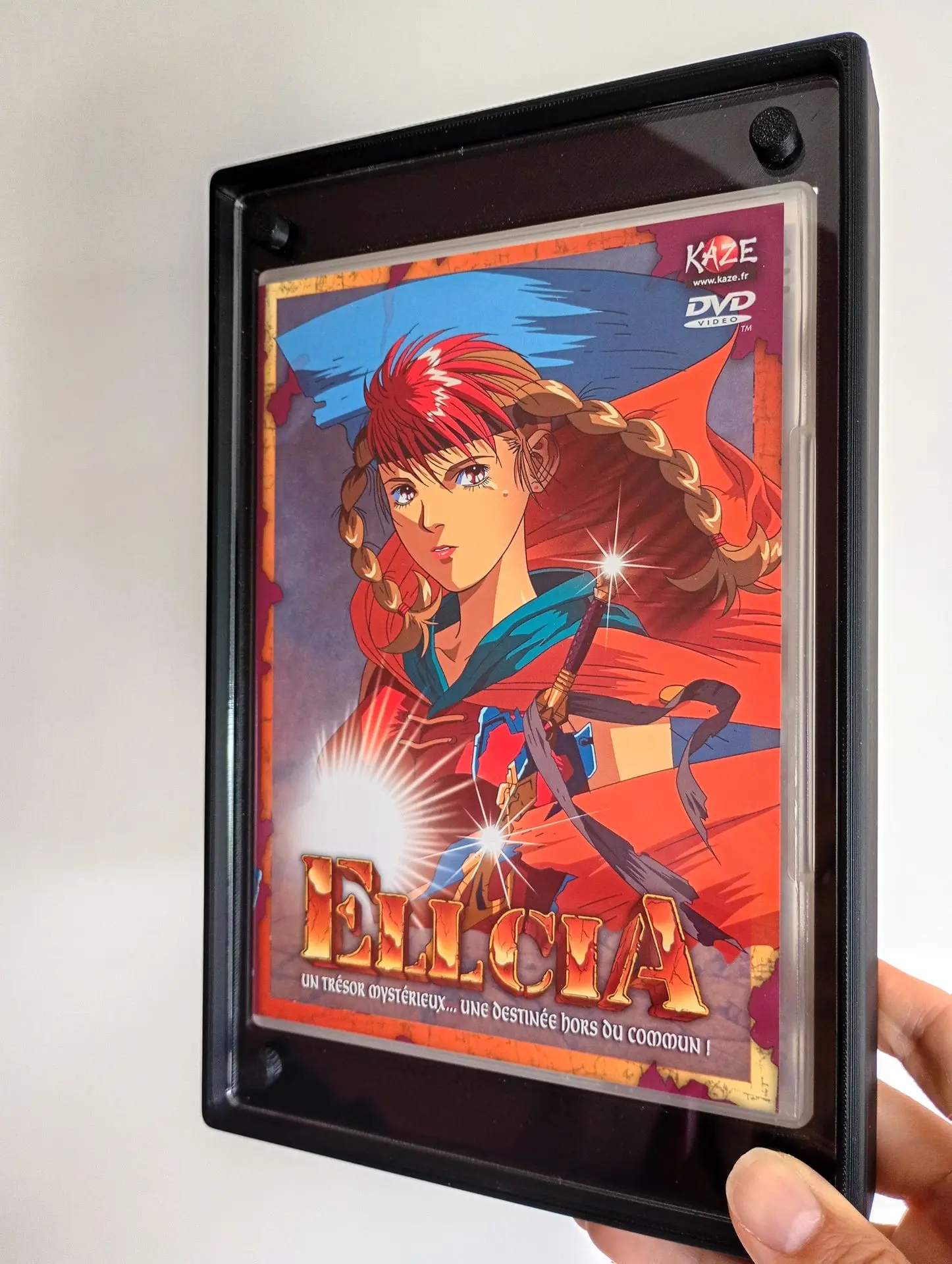 Boîtier NOIR - OAV - Ellcia Boîtier / Boîte / Présentoir / Box Horiden avec plaques acrylique pour la protection / conservation / exposition / décoration de manga / livre / DVD / Bluray / Blu-ray / Jeux-vidéo / Jeu-vidéo / Playstation / Xbox / Nintendo / Sega